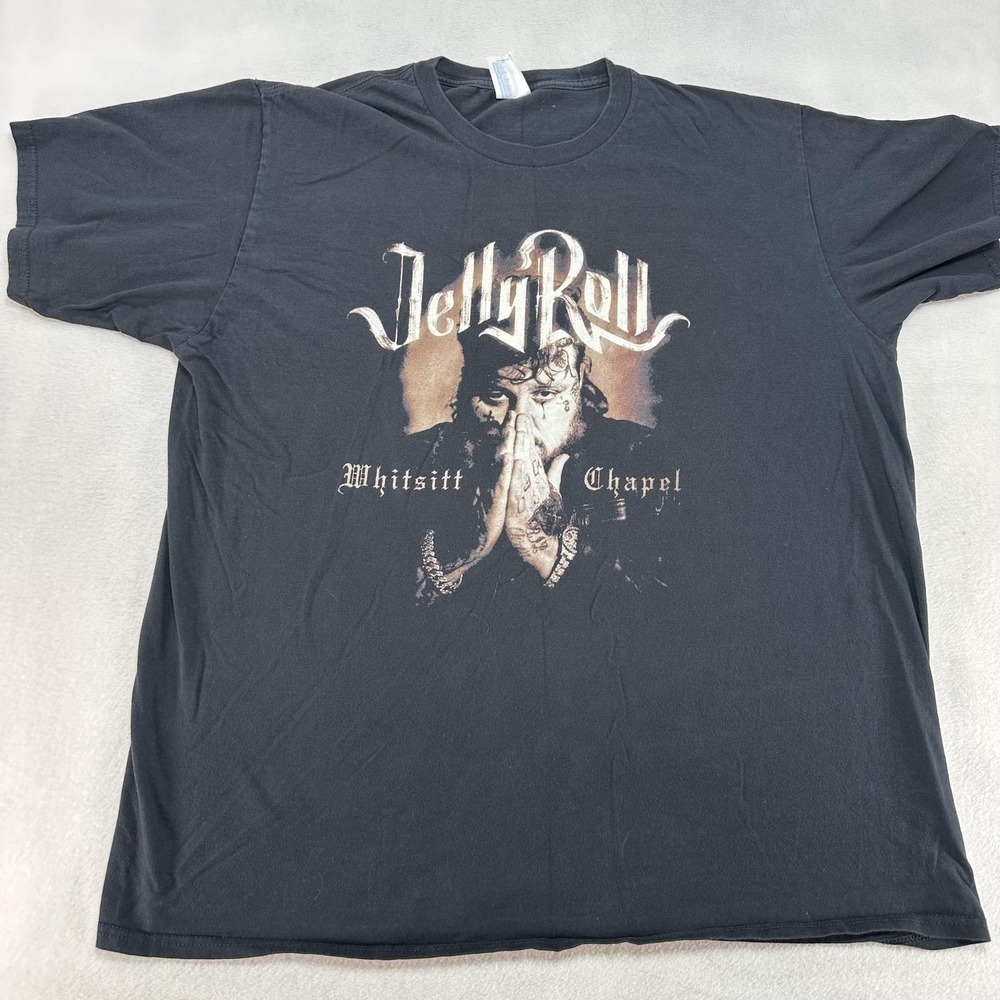 Jelly Roll Shirt Men's XL Black Whitsitt Chapel Album Graphic T-Shirt Tee Music‎
